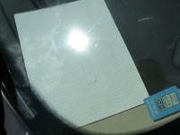 Repaired windshield